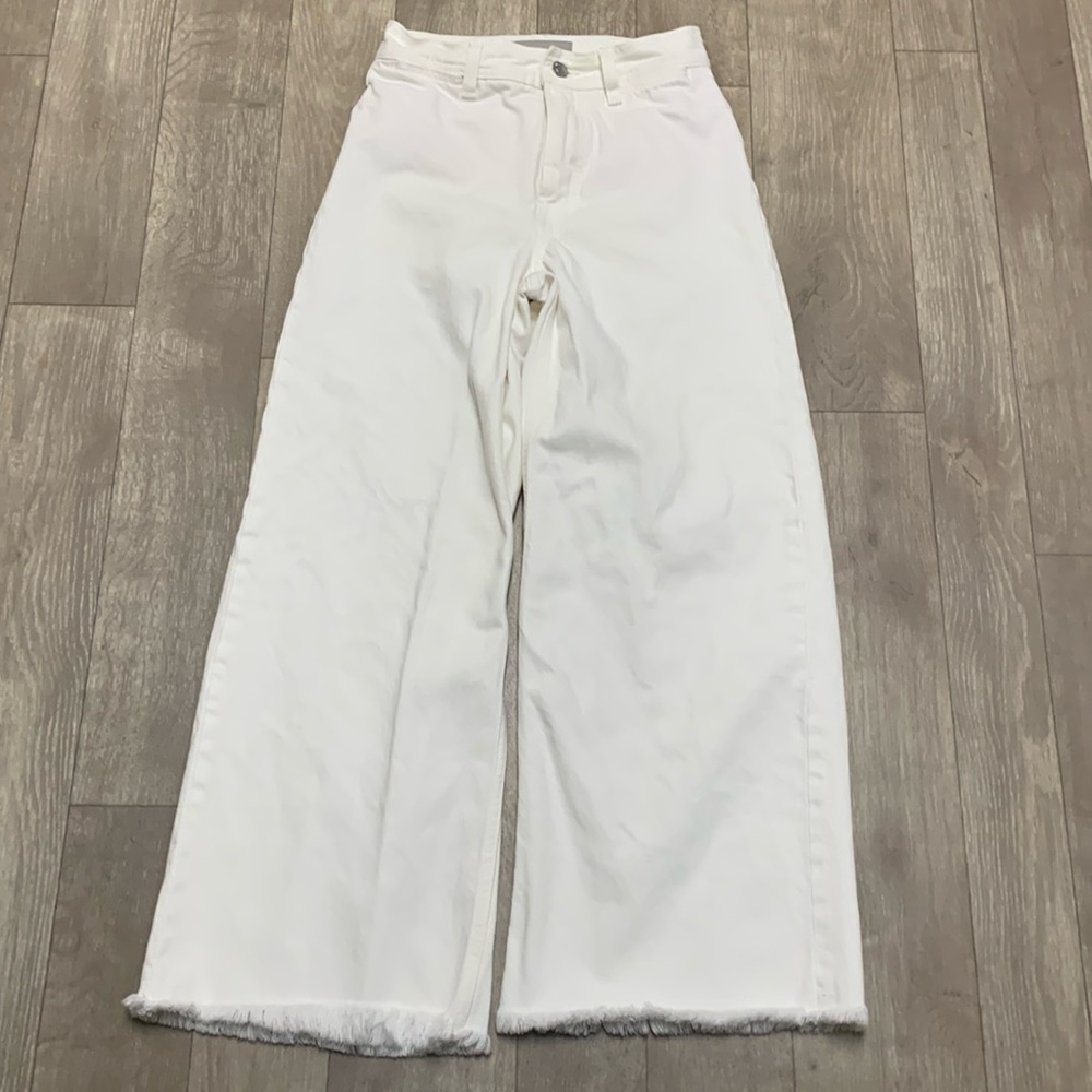 Everlane White Wide-Leg Flare Jeans